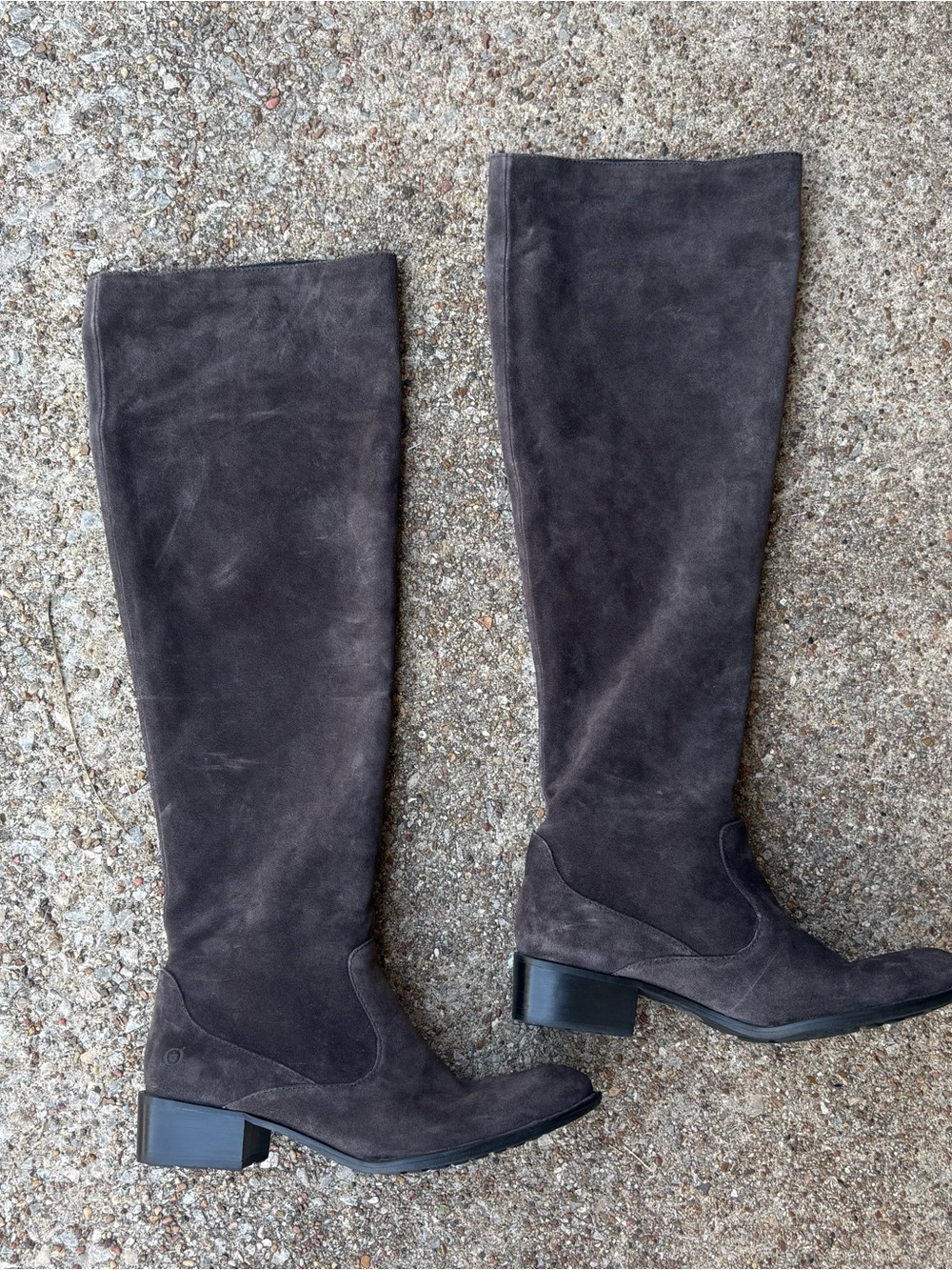 Born Over-the-Knee Suede leather Boots in Dark Brown. Size 9.5 New